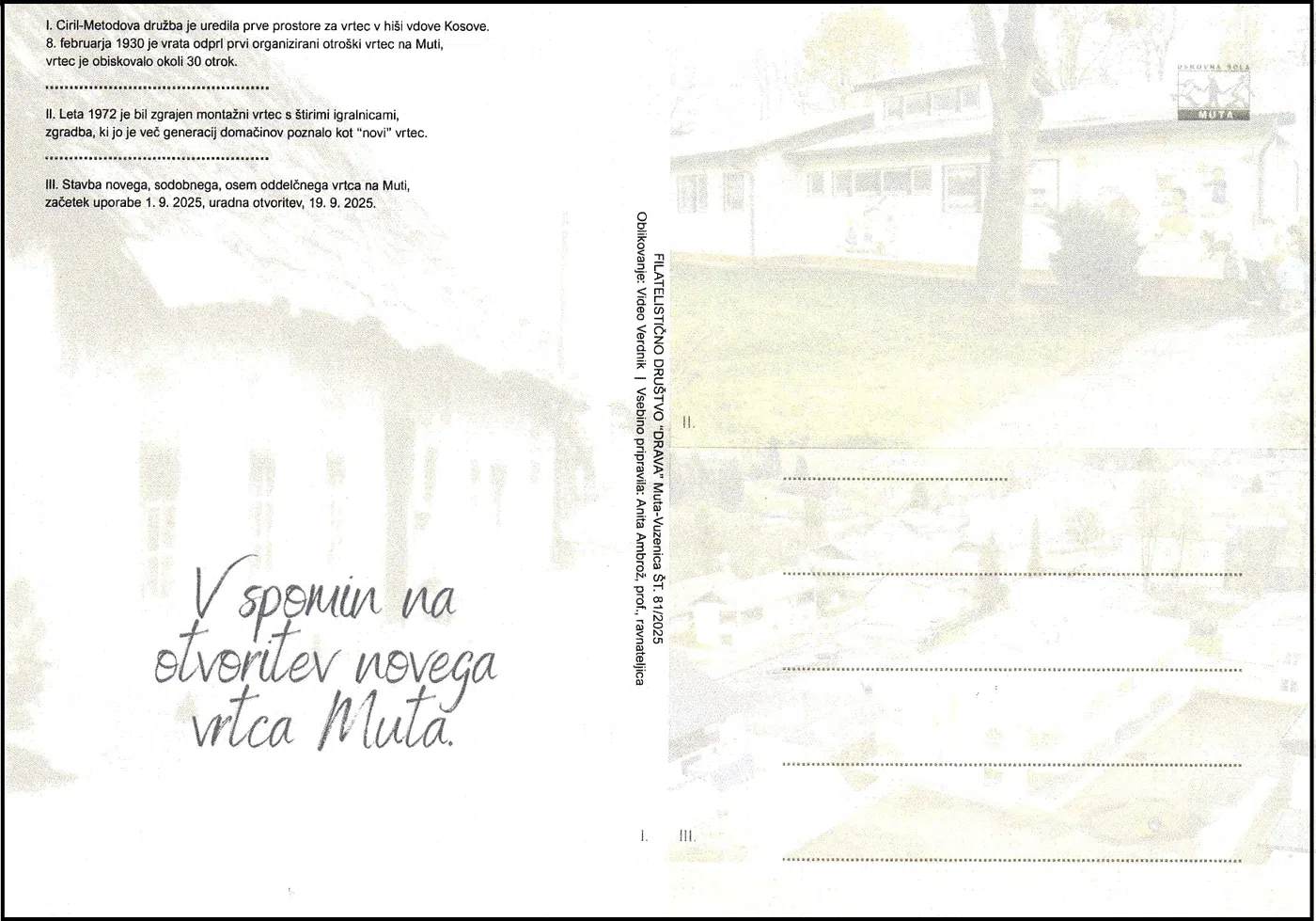 OTVORITEV NOVEGA VRTCA MUTA